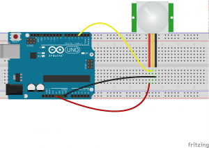 PIR Fritzing Example