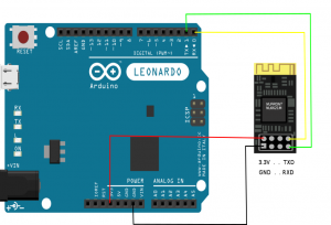 Arduino Leonardo connected to an NL6621