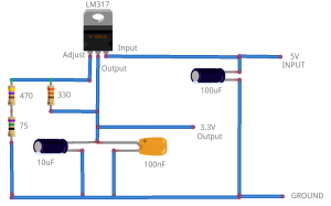 LM317 3.3V Circuit Diagram