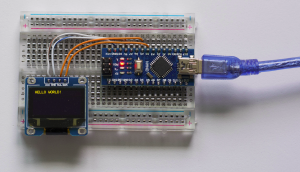 OLED Display attached to an Arduino Nano